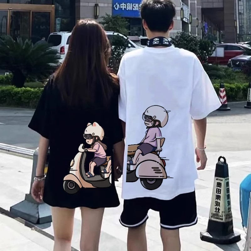 2025 Baru T-shirt/kaos Pasangan Mengendarai Sepeda Motor baju kaos pria T-shirt wanita t shirt pria 