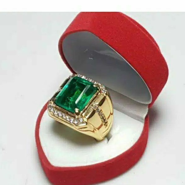 Batu cincin permata zambrud colombia crystal