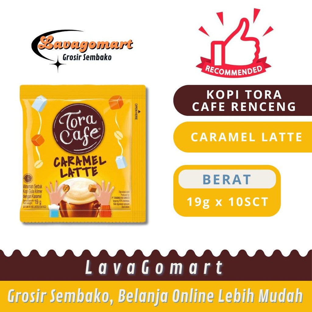 

KOPI TORA CAFE CARAMEL LATTE 19g - 1 RENCENG - LAVAGOMART - BANDUNG