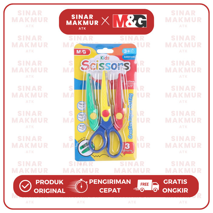 

Gunting Kertas Kreasi/Art/Creative Scissors Zig Zag 3 motif in 1 (Set)