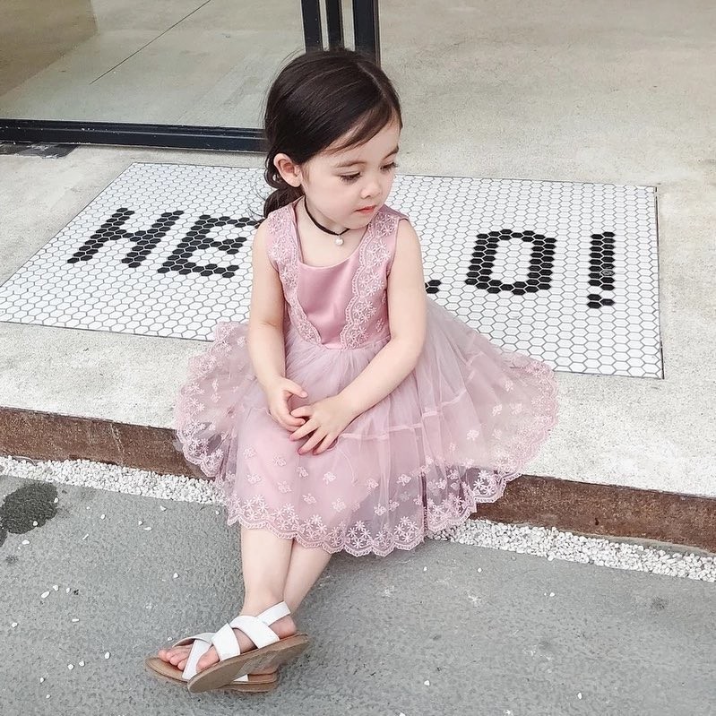 Dress Pesta Anak Pink Salem Premium Bonus Tas 1 2 3 Tahun