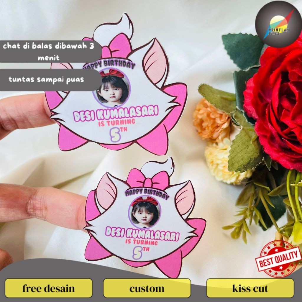 

PrintLab 4-8 Sticker Karakter Ulang Tahun Anak Stiker Ultah Free Design Template Birthday Chromo