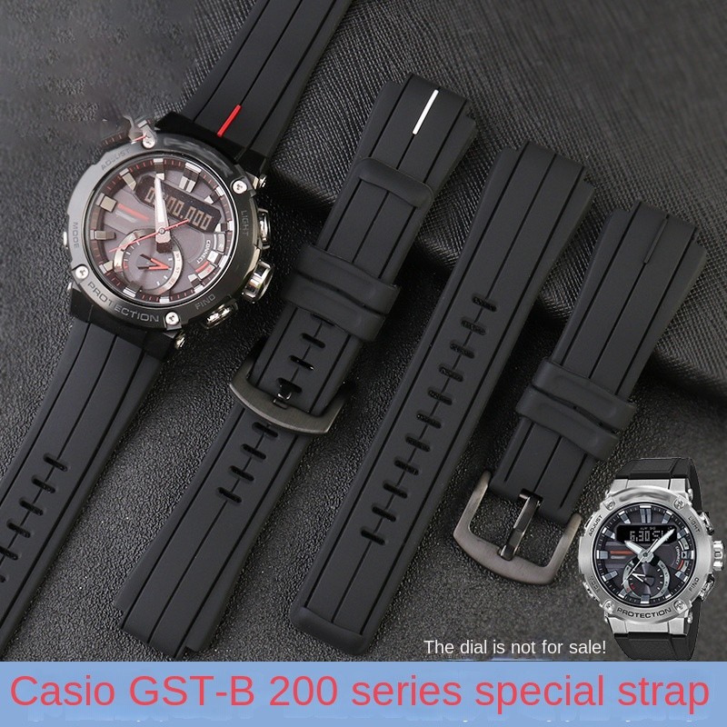 GST B200 sports silicone strap for Casio G-SHOCK 5608 GST B200 strap soft color blocking silicone me