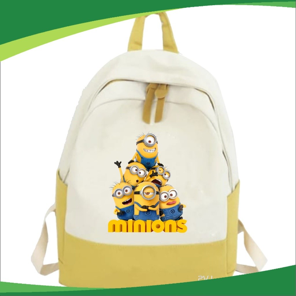 KL Terbaru Tas Sekolah Anak Perempuan Laki Laki SMP SMA Kuliah Ransel Original Backpack Minion Fashi