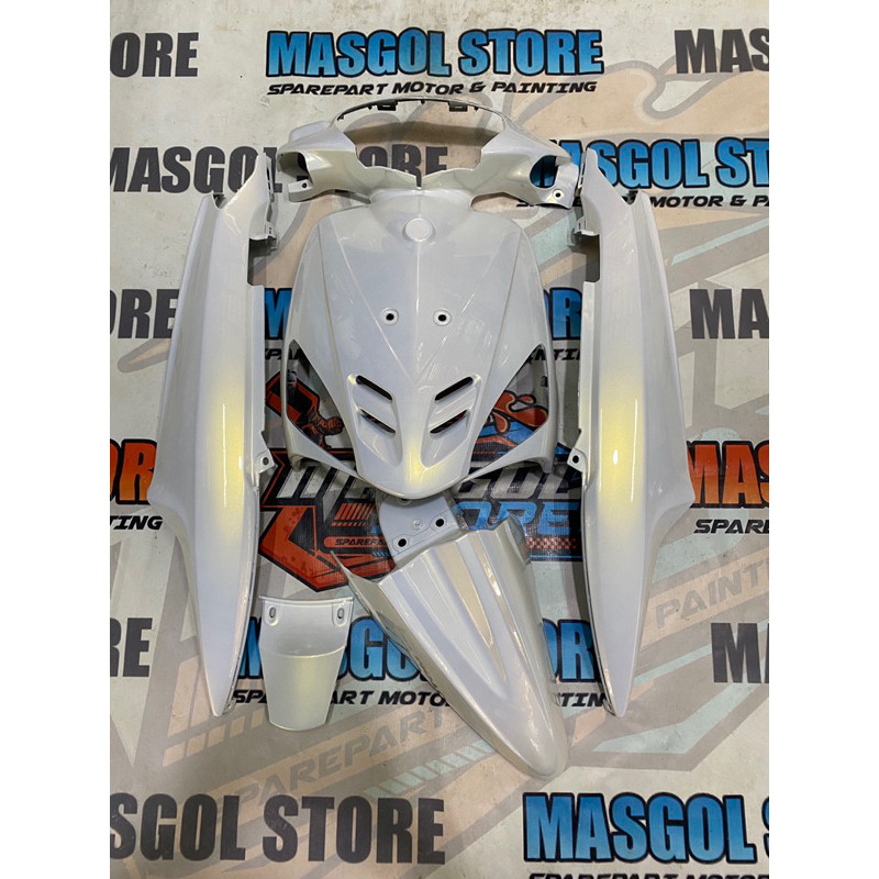 Full body halus Mio sporty Putih lembayung gold