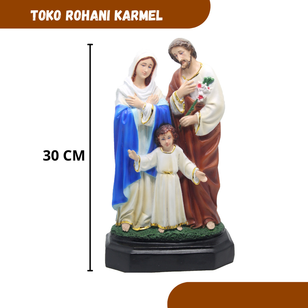 PATUNG KELUARGA KUDUS 30 CM (BERDIRI) / PATUNG KATOLIK / PATUNG YESUS MARIA YOSEP / PATUNG SANTO YUS