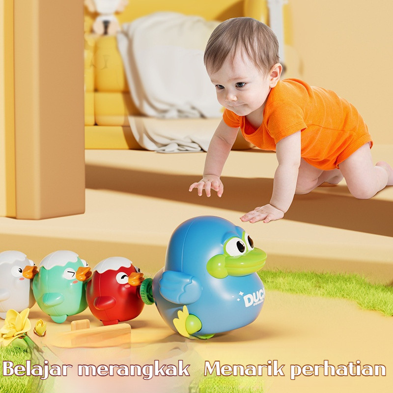 Mainan Edukasi Bayi Bebek Lucu/Bisa Bergerak Sendiri/Stimulasi Motorik Halus