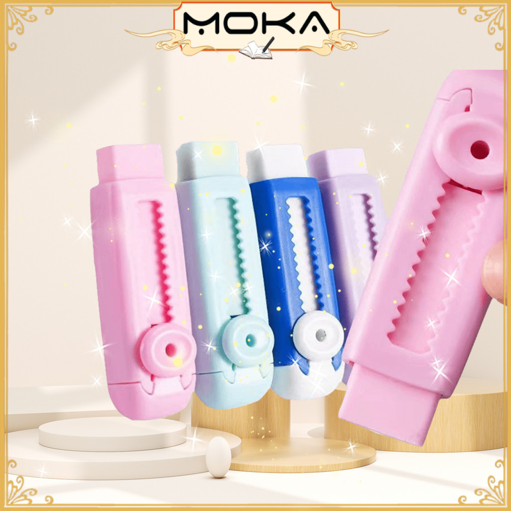 

MOKA PENGHAPUS PENSIL MEKANIK SLIDE BISA DITARIK WARNA AESTHETIC PANJANG 5CM MKA217