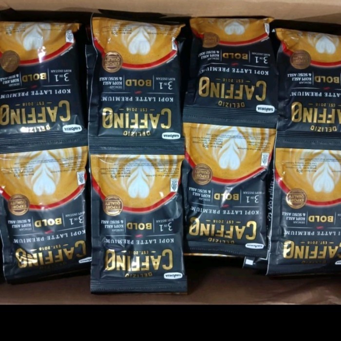 

caffino kopi latte bold 30g 1 renteng isi 10 sachet