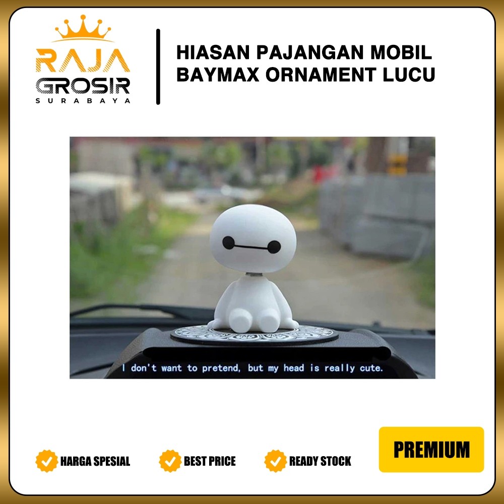 XOJINSHOP Boneka Baymax Robot Kepala Goyang Lucu Ornamen Pajangan Mainan Mobil Raja Grosir Surabaya