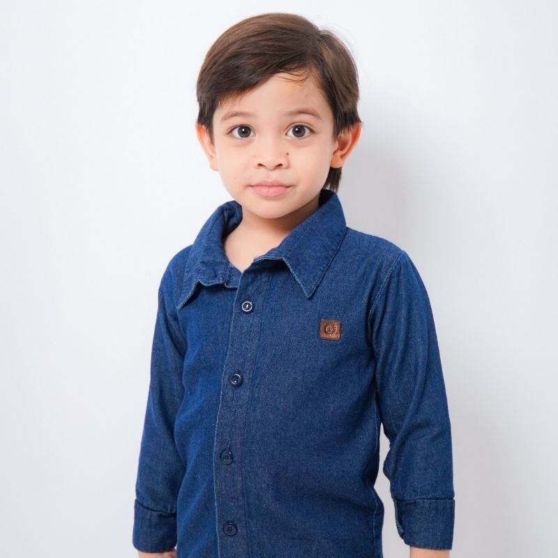 MAKEYOUSHOP KAIKO SHIRT - Promo 4.4 Baju Kemeja Jeans Unisex Anak Perempuan Dan Laki-Laki Keren Mura