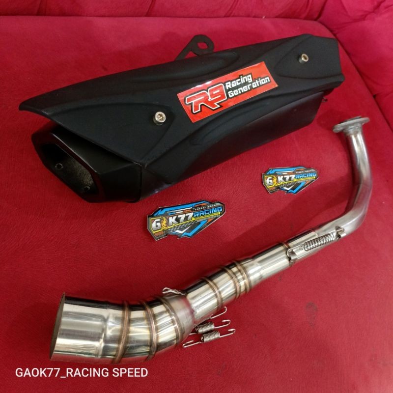 Knalpot R9 misano Nmax aerox pcx Vario Beat Genio Scoopy Mio dll