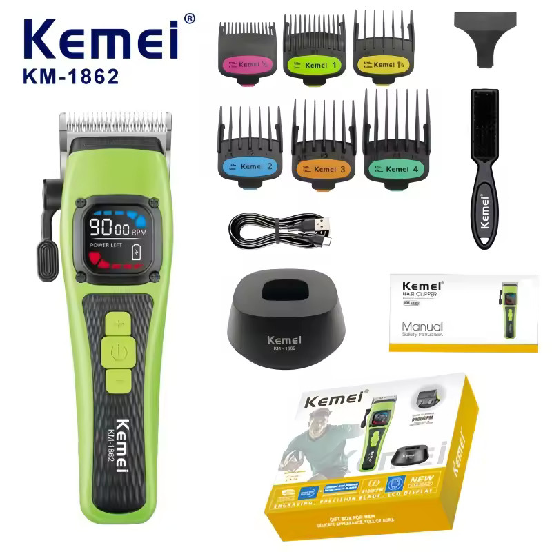 Kemei KM-1862 9000RPM 2500MAH Hair Clipper Cukur Rambut KM1862 KM 1862