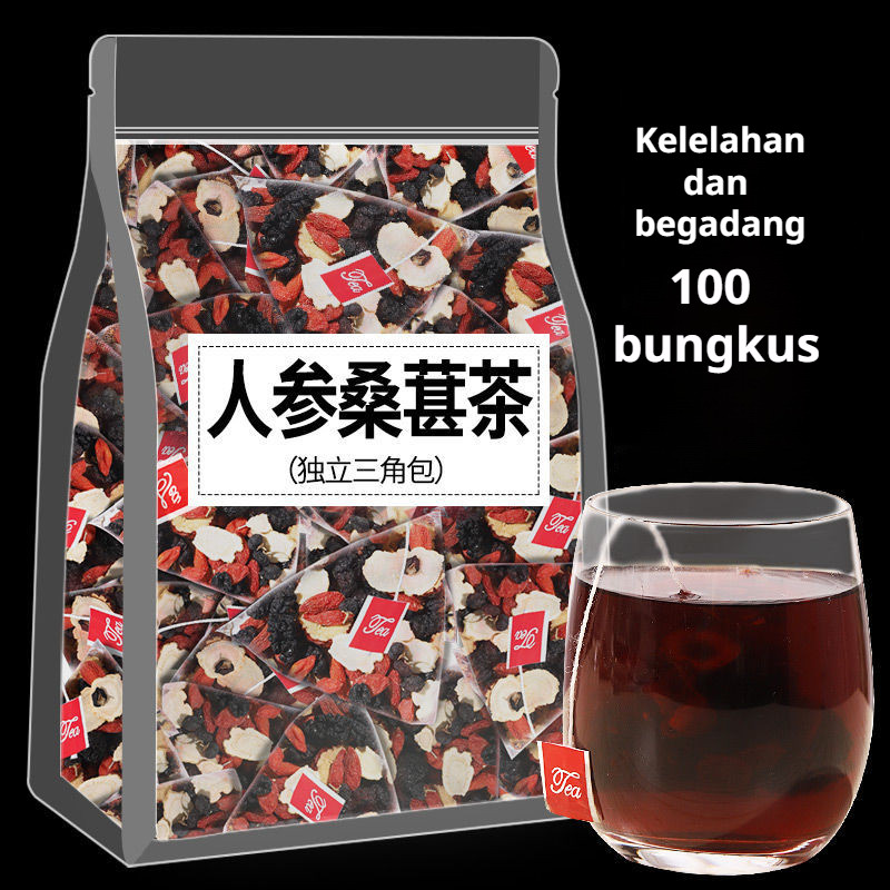 

【Beli 1 Gratis 2】 Teh mulberry ginseng/kantong teh mulberry kering, wolfberry/kurma merah, teh kesehatan kamelia/teh ginseng korea asli /teh kesehatan