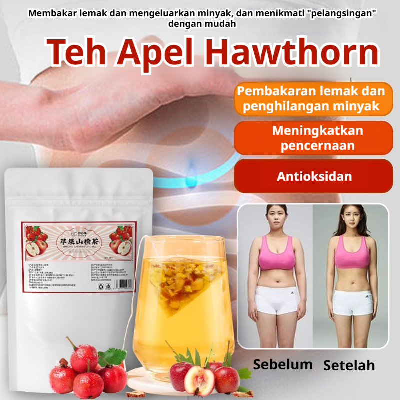 

⚡NEW COD⚡Teh Apel Hawthorn/Memperkuat limpa dan pencernaan/Kecantikan dan perawatan kulit/Melengkapi vitamin C/Mengecilkan perut dan paha/Teh pelangsing/Teh peningkat pencernaan