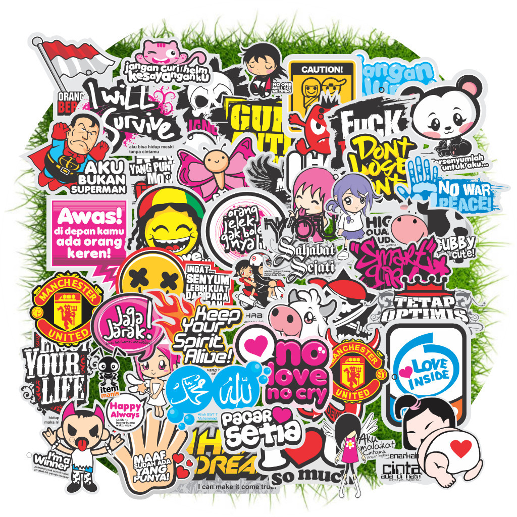 

STIKER RANDOM AESTHETIC, RACING, DECORATIVE DLL. STIKER LAPTOP HELM MOTOR HAPE CASE KOPER TAS