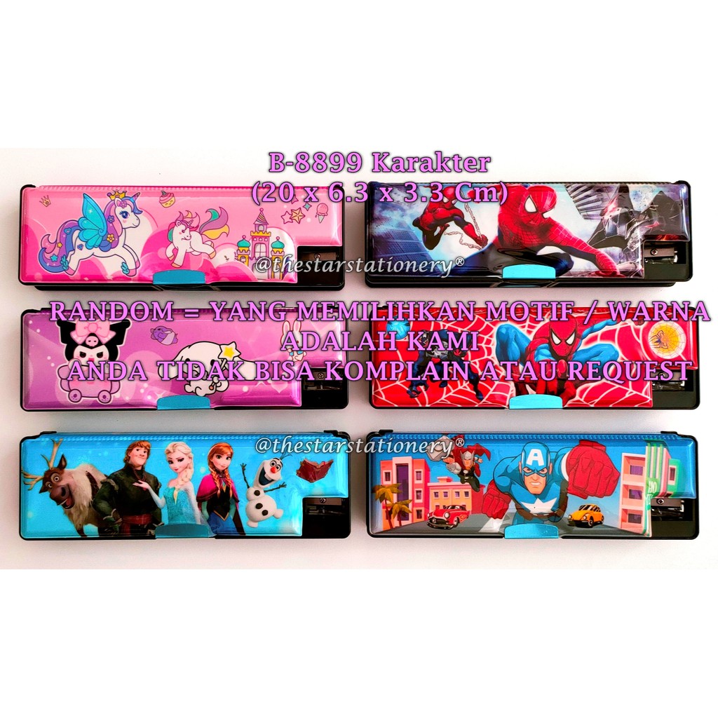 

(1 Biji) GROSIR Kotak Pensil Magnet Karakter 20*6.3*3.3 Cm / Tempat Pensil Magnet GXIMP B-8899