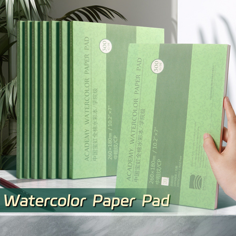 

Watercolor Paper Pad 200g, 20 Sheets Medium Grain Textured Grain for Painting, Drawing, Art Journaling for Artist, Beginners