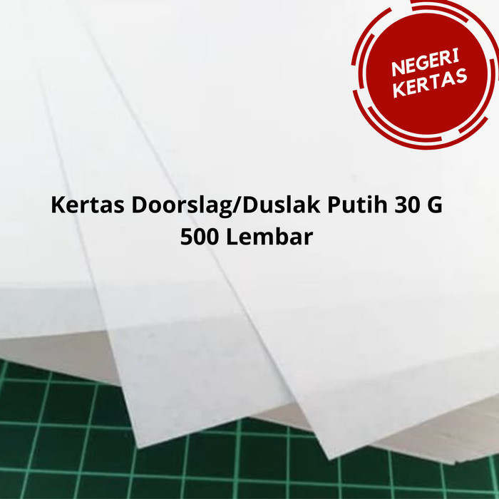 KERTAS DOORSLAG/DUSLAK PUTIH 30 GSM MERK TJIWI (500 LEMBAR)