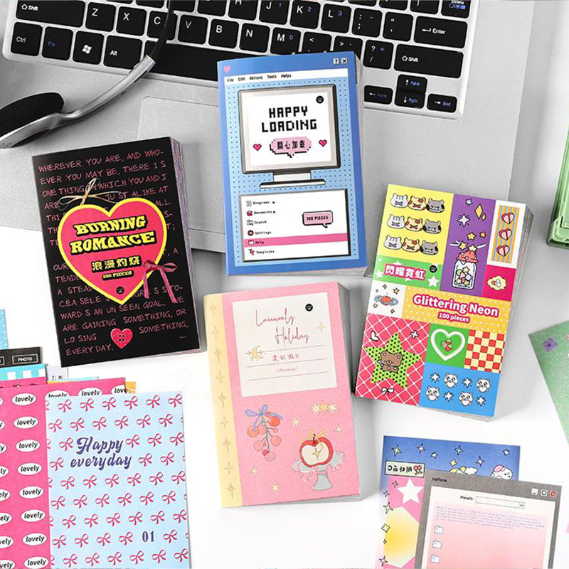 

4Style 100Pcs/bag writable material book DIY handbook scrapbook photo frame calendar card envelope diary decoration