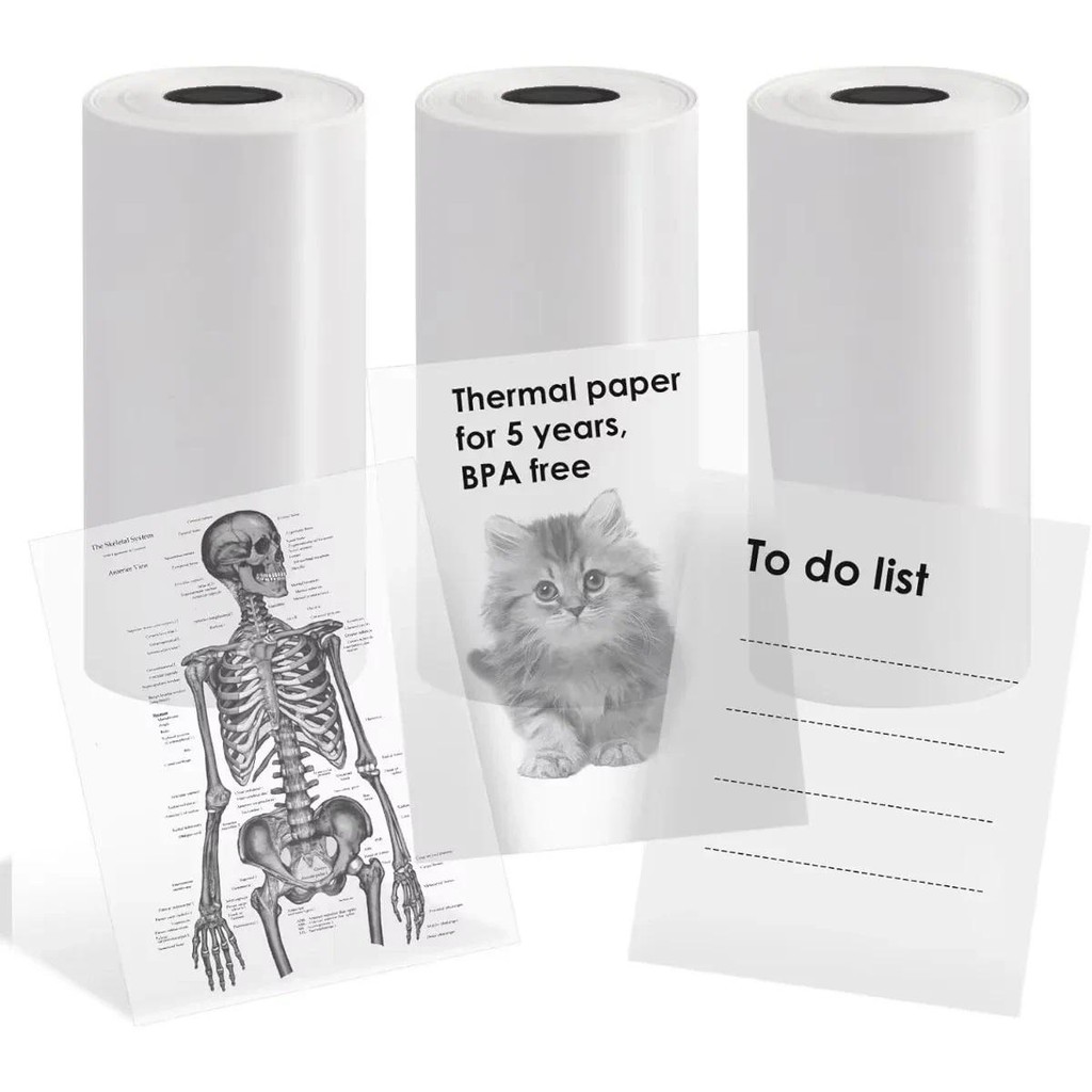 

Mini Printer Paper Transparent Thermal Sticker Paper scrapbook Self-adhesive Printer Paper Printer For Photos Notes For peripage