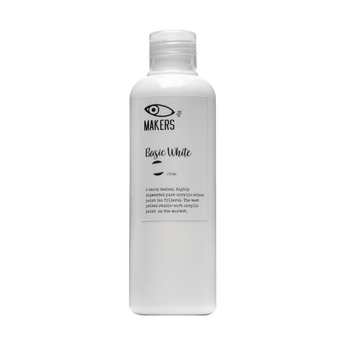 

promo -Basic White Acrylic Paint 250ml by MAKERS