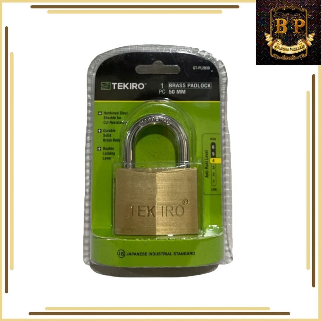 Tekiro Kunci Gembok PADLOCK 50 mm Gembok KUNINGAN Tekiro Termurah