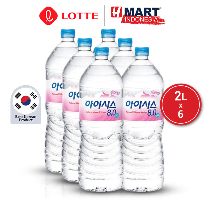 ICIS Natural Mineral Water - Air Mineral Murni Korea - Air Minum Dalam Kemasan 2 Liter x 6