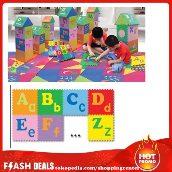 Karpet Bermain Anak,Matras,Playmat,EVAMAT HURUF BESAR-KECIL