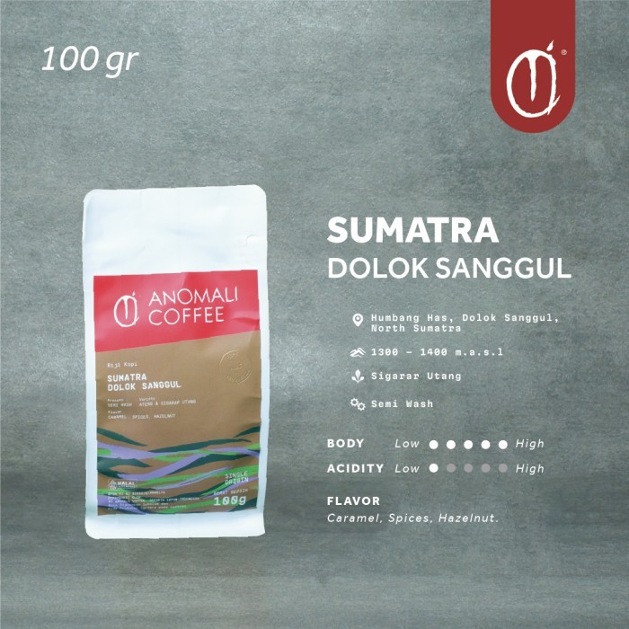 

Anomali Coffee Biji Kopi Sumatra Dolok Sanggul 100gr - Coarse