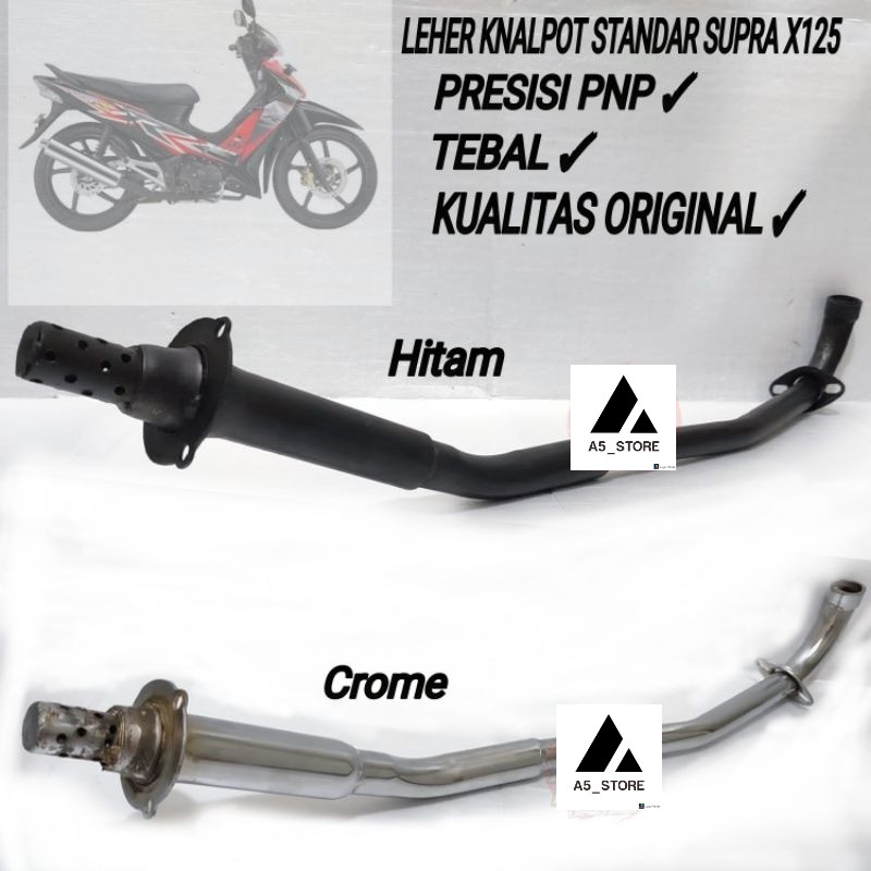Leher Supra x 125 Standar ORI Leher Sambung Knalpot Supra X125 Batman