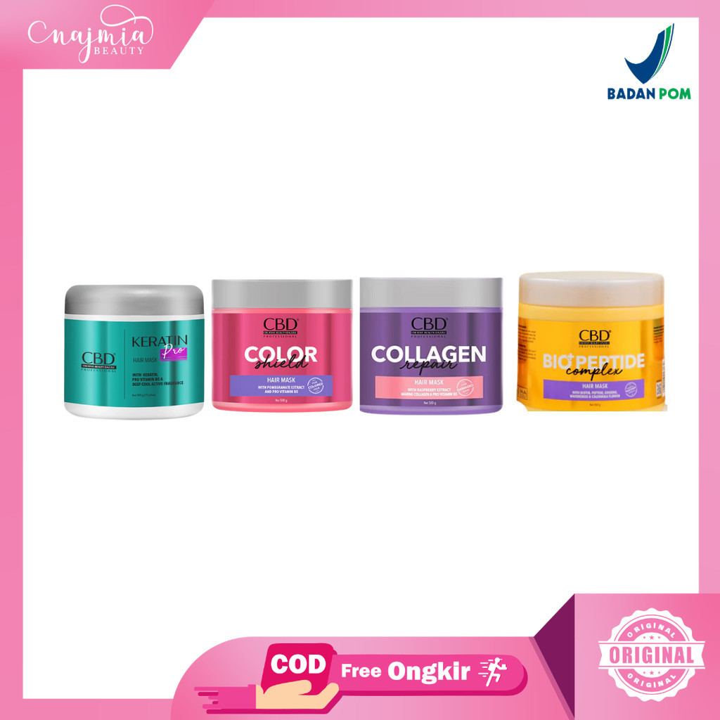 CBD Hair Mask Keratin & Color Shield 500Gr | Masker Rambut