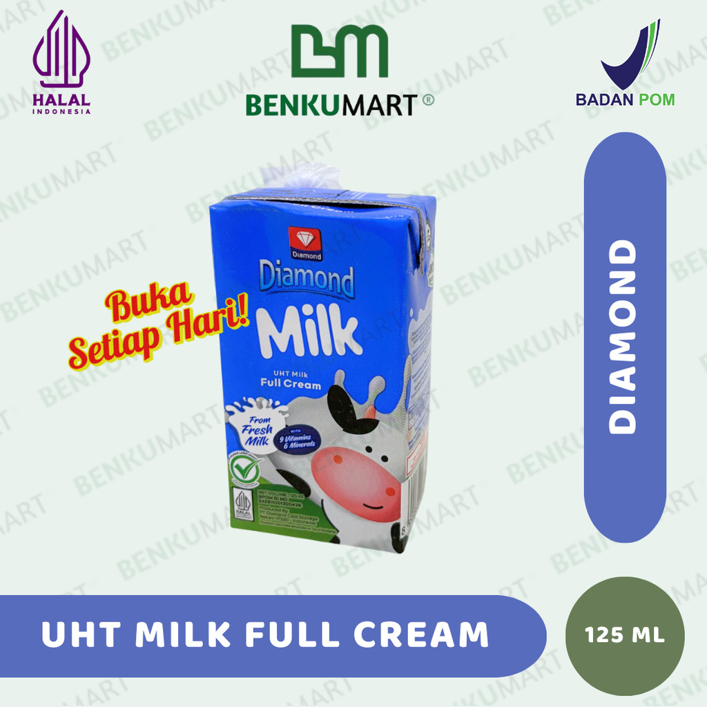 Diamond UHT Milk Full Cream (125 ml) | Susu UHT Kecil 125 ML