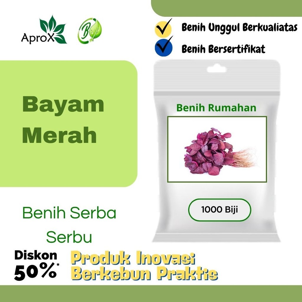 Benih Bayam Merah Sayur Sayuran Bayam Merah Super Hidroponik Bibit Tanaman Sayur Rumah Segar