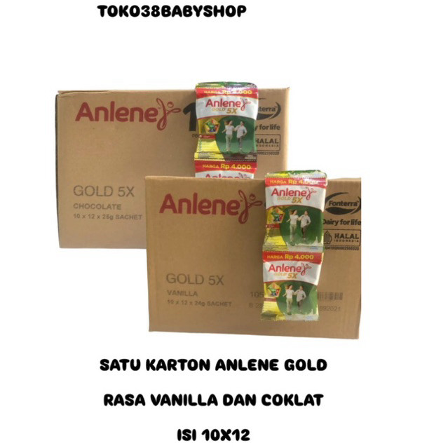 

{1 KARTON} ANLENE GOLD 5X SACHET ISI 10x12 COKLAT/VANILLA