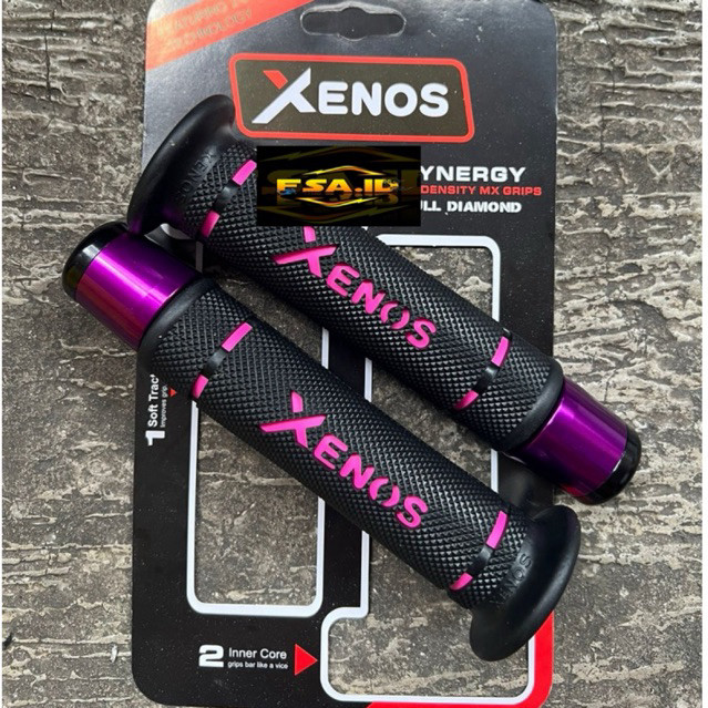 Paket Promo Handgrip XENOS Premium Original + Jalu Stang 014 FULL CNC Universal Motor fsa panca