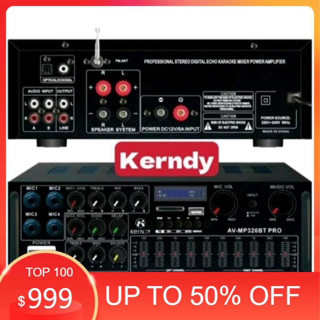 Amplifier KERNDY AV-326BT PRO Bluetooth EQ Audio Karaoke Home Theater Optical/Coaxial KERNDY amplifi