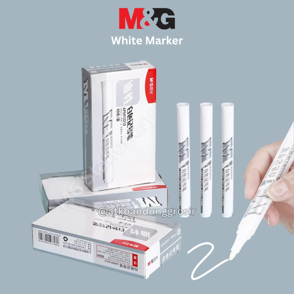

Spidol Putih M&G #APMY2219 White Permanent Marker - SATUAN