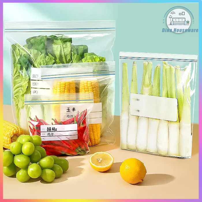 Plastik Ziplock plastik ziplock sayuran reusable fresh bag kantong kulkas penyimpanan makanan