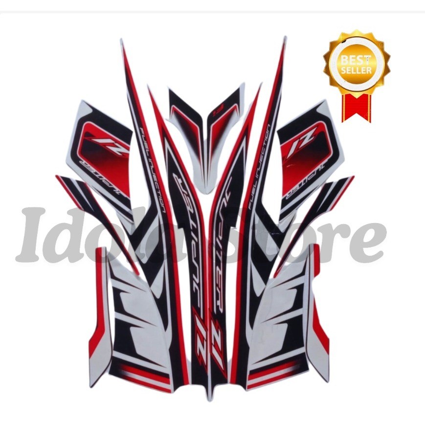 Stiker Striping Motor Yamaha Jupiter Z1 2018 Merah Putih Lis Les Body Jupiter Z1 2018 Terbaik