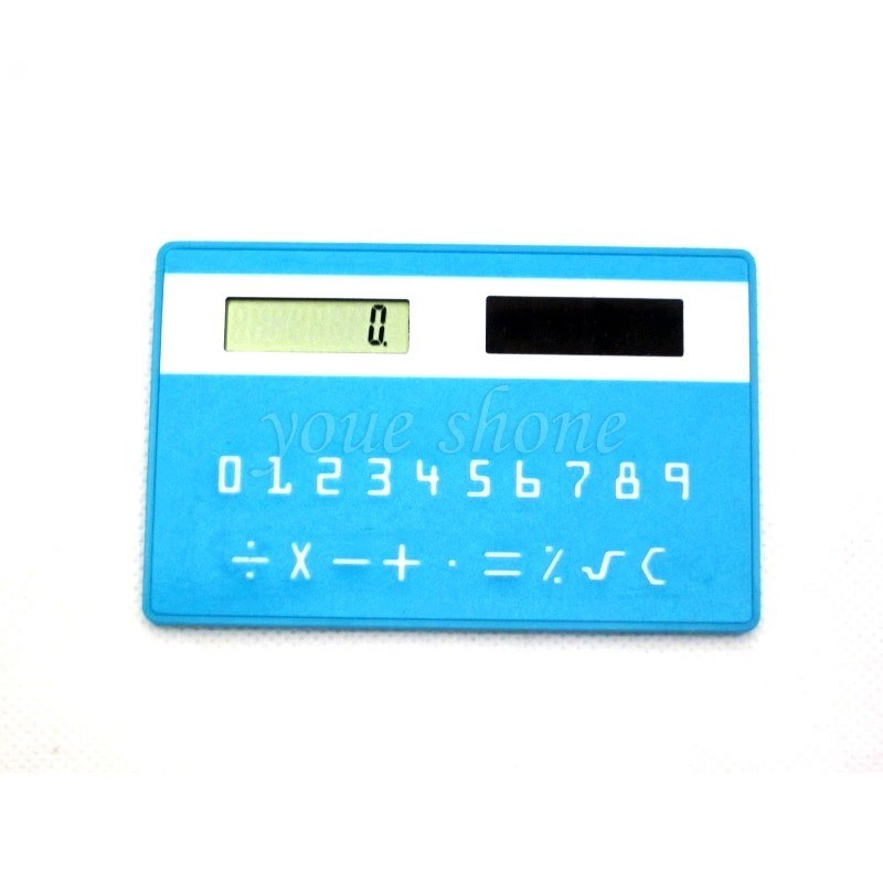 

1pc portable calculator mini handheld ultra thin Card stationery card calculator Solar Power Small Slim Travel Pocket calculador