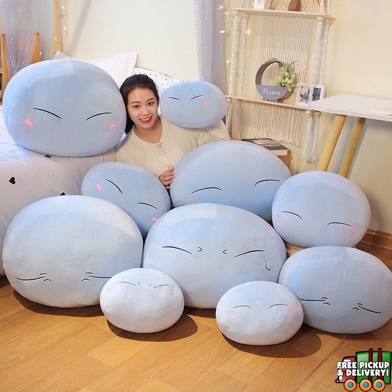 Boneka Bantal Tidur Karakter Kartun Rimuru Mainan Mewah Anime Jepang Hadiah Ulang Tahun Anak 30cm