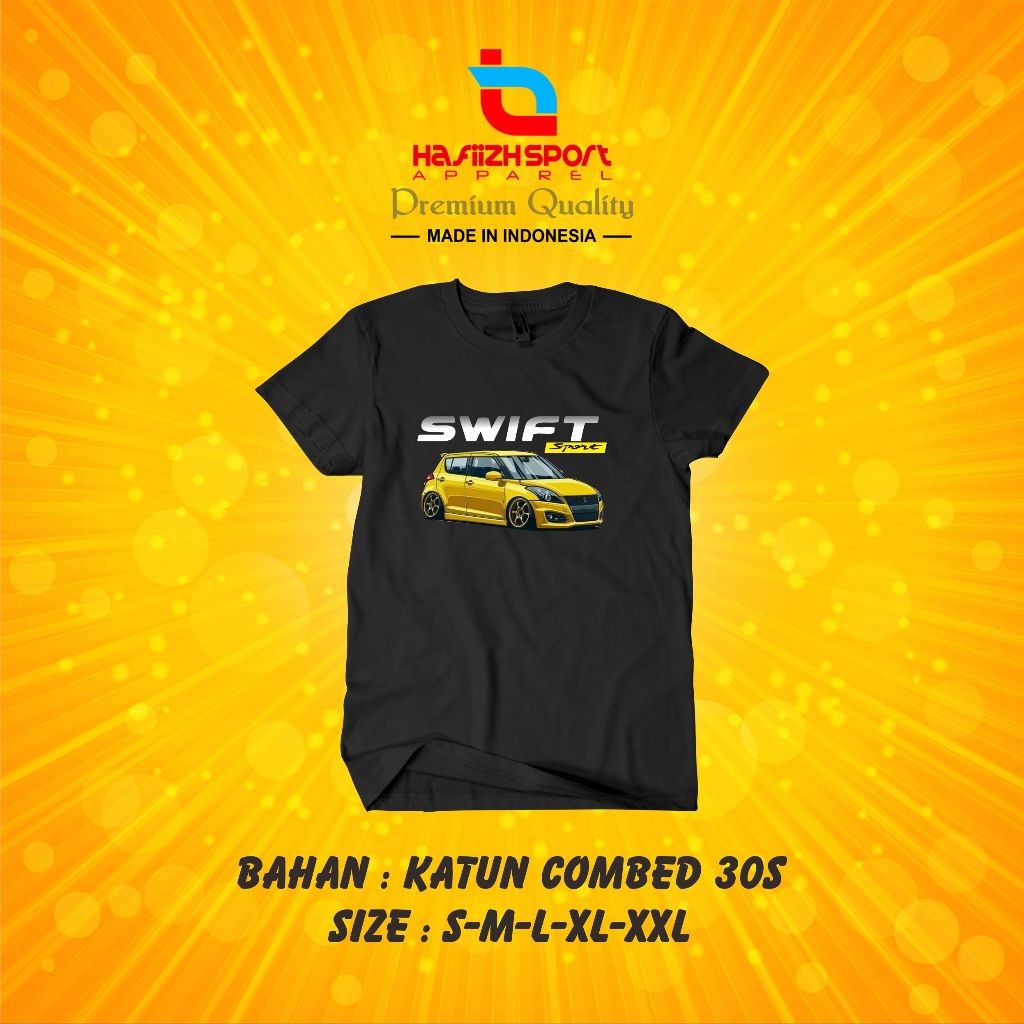 KAOS BAJU MOBIL SWIFT SPORT BAHAN PREMIUM / suzuki swift sport mobil otomotif