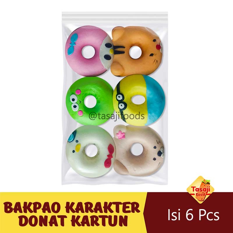 

Bakpao Karakter PaoKawan Donat Kartun Isi 6 Pcs