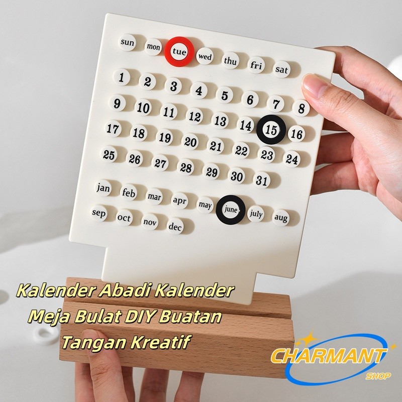 

[CHARMANT] Kalender Meja Permanen Kalender Permanen Kalender DIY