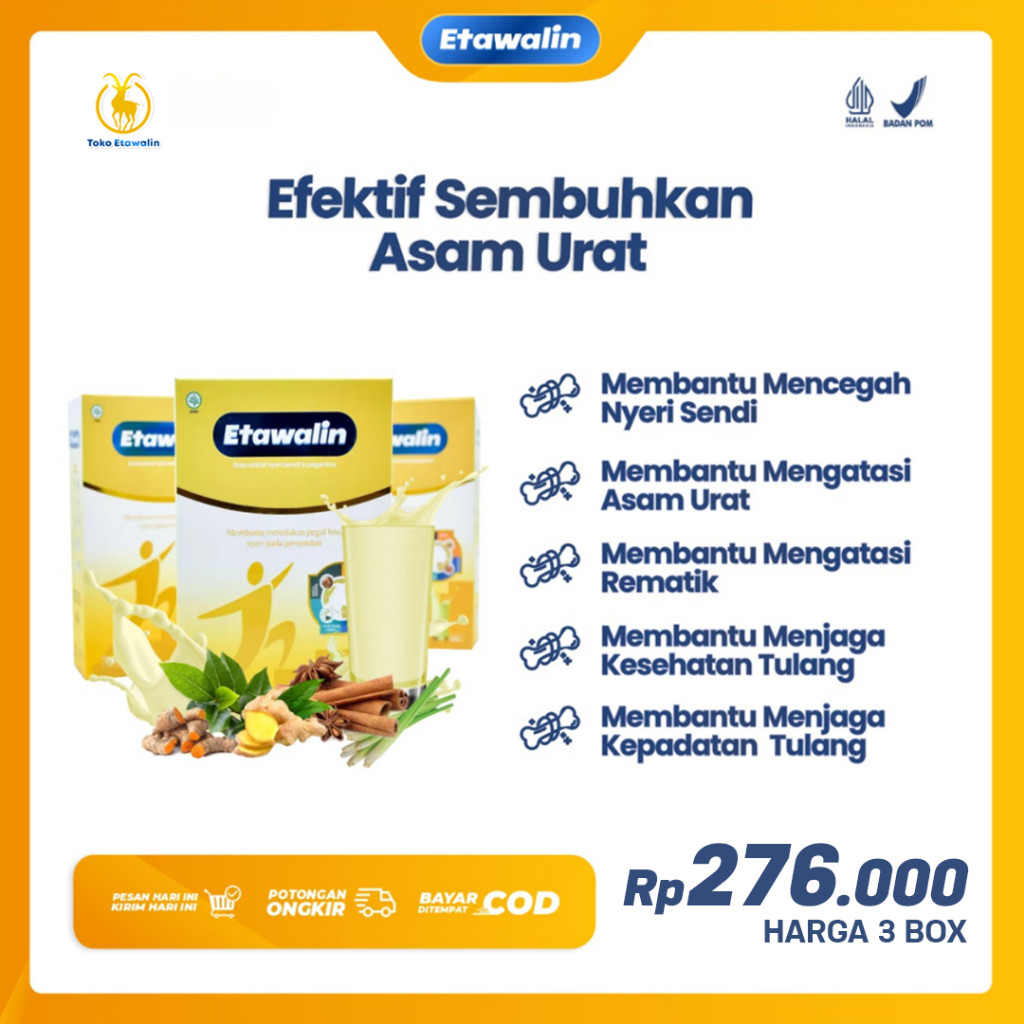 

3 Box Susu Etawalin Original - 7x Selesaikan Permasalahan Persendian Dengan Terapi Susu Susu Asam Urat Susu Sendi Susu Tulang Susu Pegal Linu Susu Nyeri Sendi Susu Sendi Obat Asam Urat Obat Sendi Obat Osteoporosis Susu Osteoporosis Susu Daya Tahan Tubuh