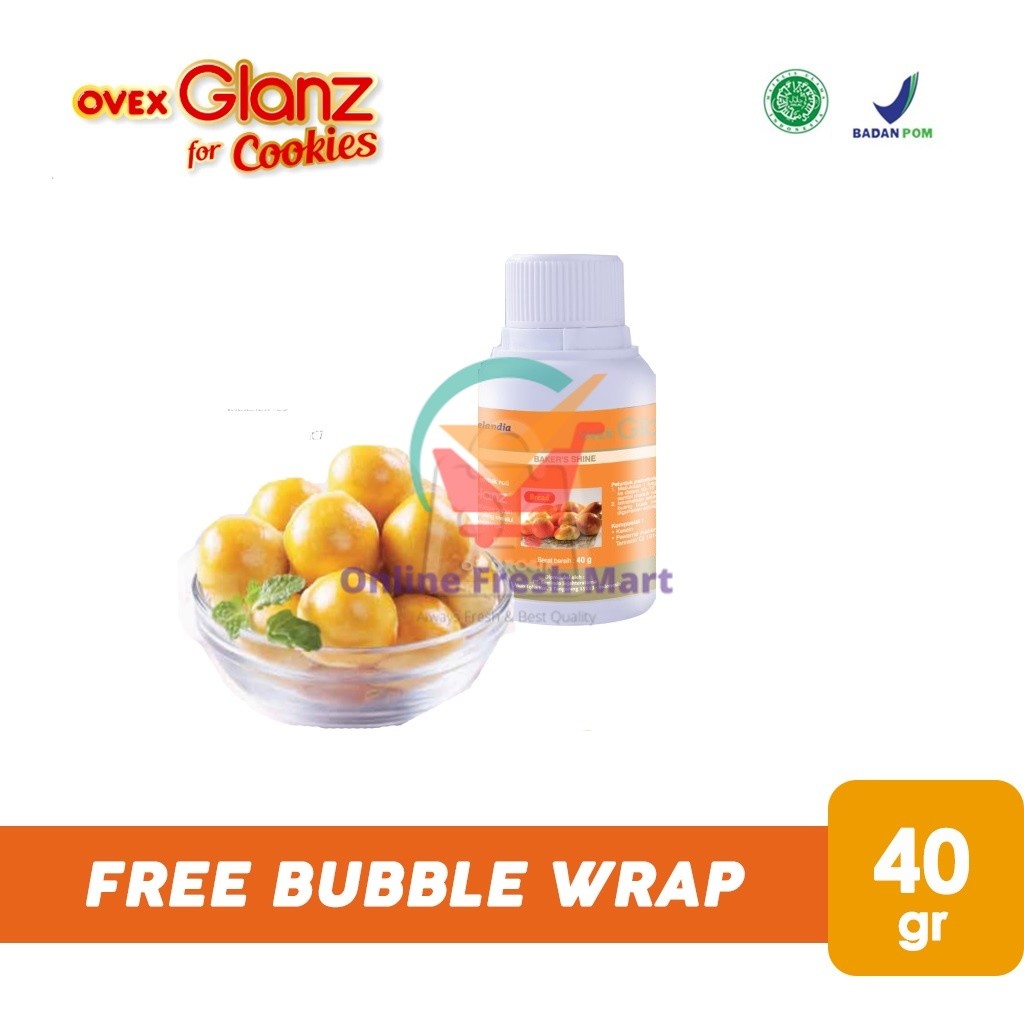 

Ovex Glanz Bahan Pengkilap Kue (Botol Asli 40gr) - Online Fresh Mart Denpasar