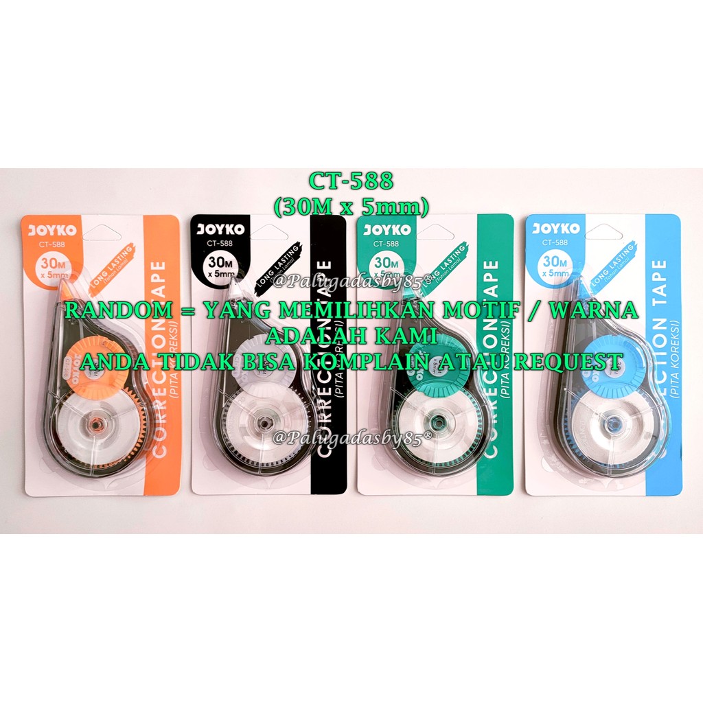 

(1 Biji) GROSIR Correction Tape Joyko CT-588 (30 M x 5 mm) / Pita Koreksi Joyko CT-588