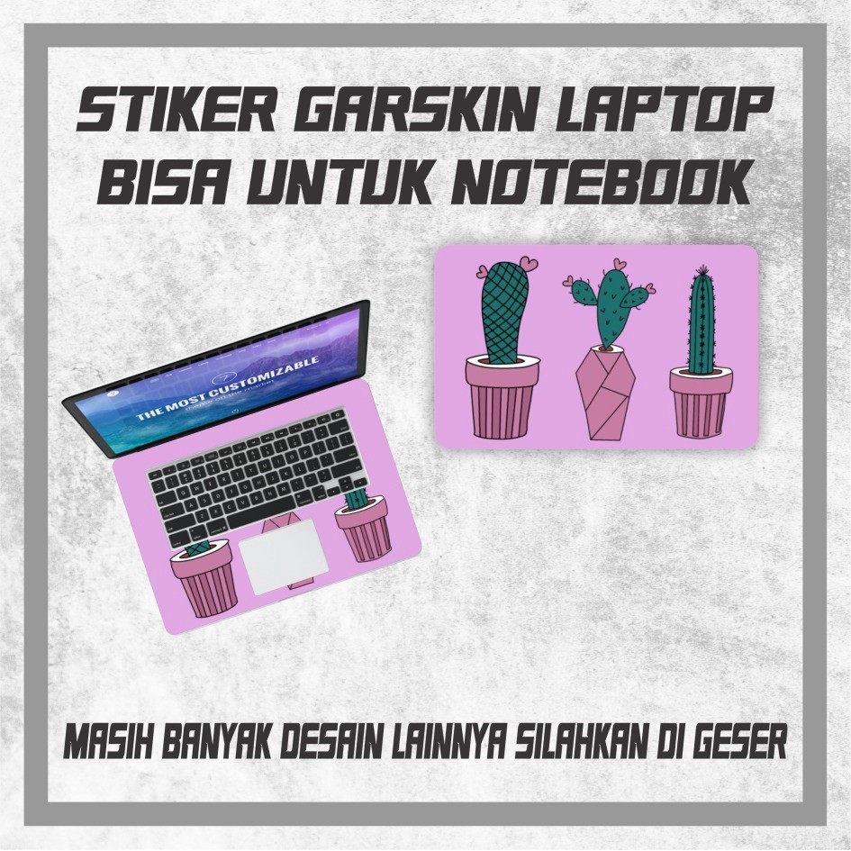 

Stiker Garskin Laptop Sticker Leptop Motif Kaktus