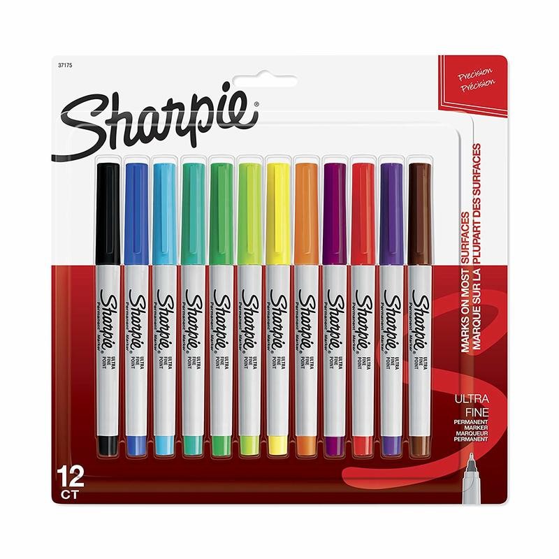 

Sharpie 37175 Permanent Marker Ultra Fine Point Oil Waterproof Ink Paint Marker Pen Sharpies Markers on Paper Plastic Metal
